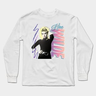 Kim Wilde Retro 80s Aesthetic Design Long Sleeve T-Shirt